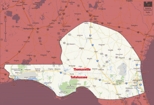 Service Area Map for Georgia Florida Burglar Alarm